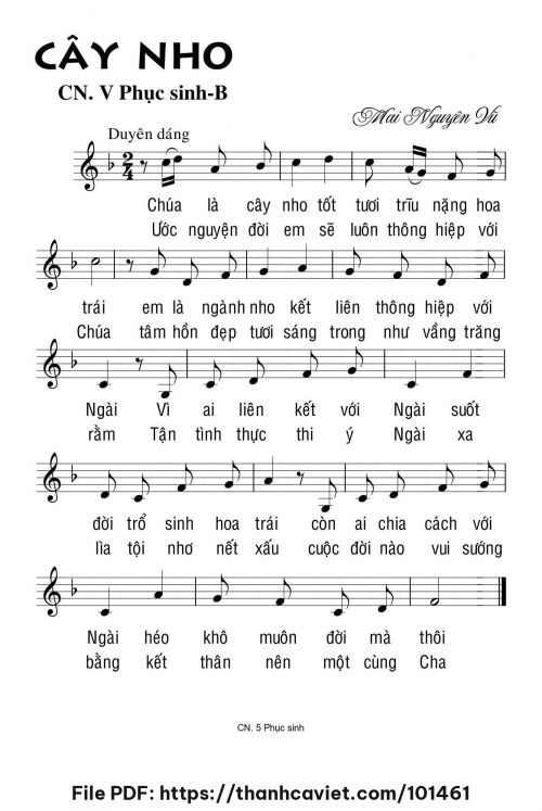 Cây nho - Mai Nguyên Vũ - trang 1