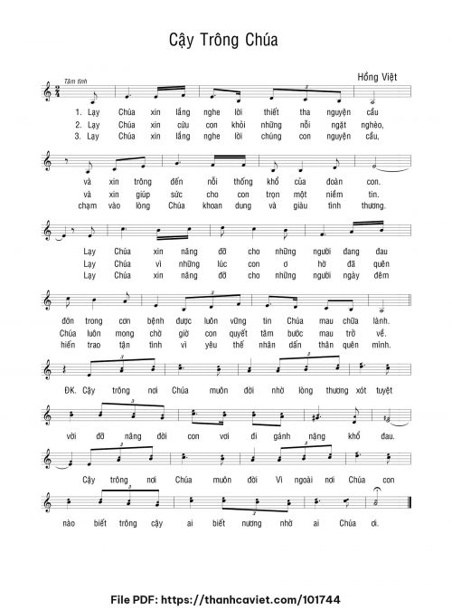 Cậy trông Chúa - Hồng Việt - trang 1