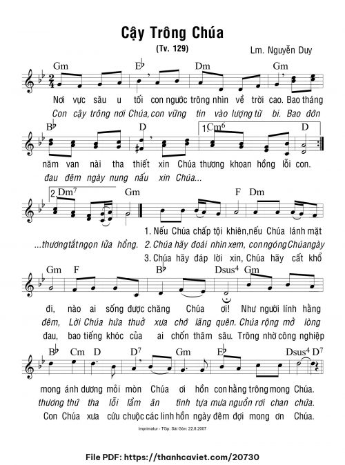 Cậy trông Chúa - Lm. Nguyễn Duy - trang 1