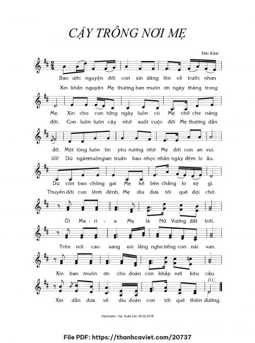 Cậy trông nơi Mẹ - Đức Khải - trang 1
