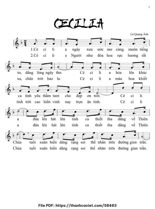Cecilia - Lê Quang Ánh - trang 1