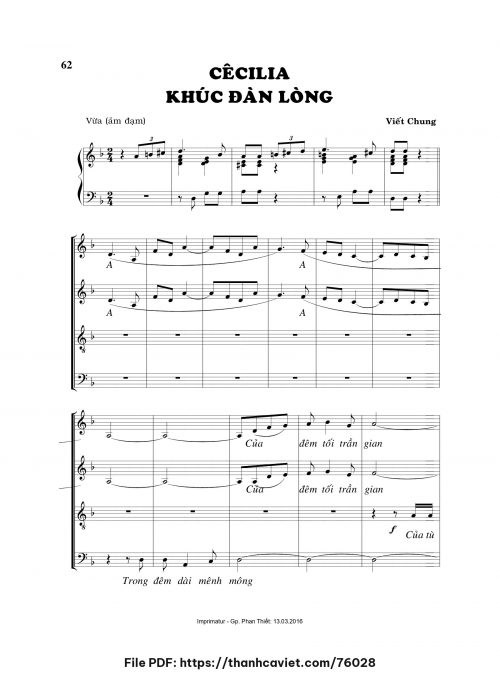 Cêcilia khúc đàn lòng - Viết Chung - trang 1