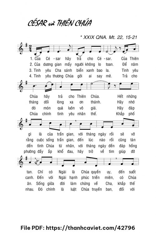 César và Thiên Chúa - Lm. La Thập Tự - trang 1