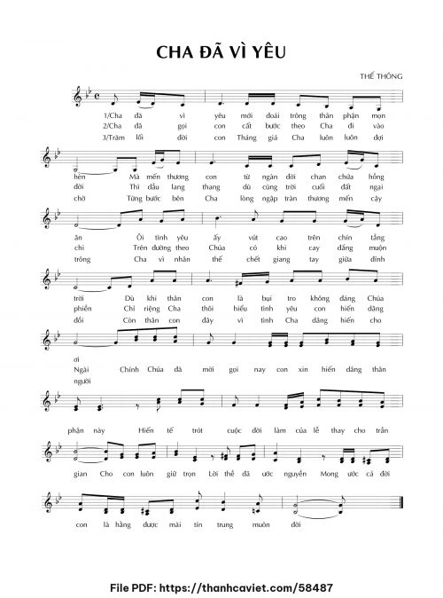 Cha đã vì yêu - Thế Thông - trang 1