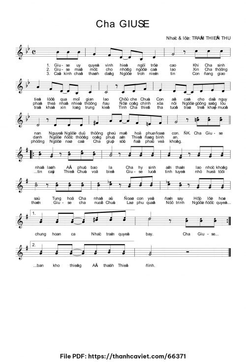 Cha Giuse - Trầm Thiên Thu - trang 1