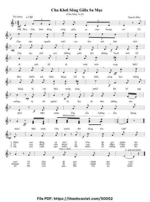Cha khơi sông giữa sa mạc - Nguyên Kha - trang 1