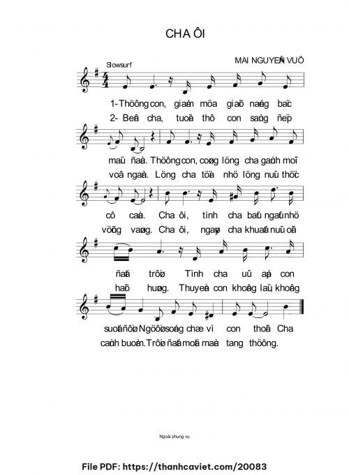Cha ơi! - Mai Nguyên Vũ - trang 1