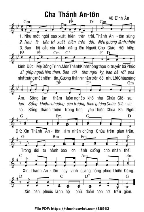 Cha Thánh Antôn - Vũ Đình Ân - trang 1