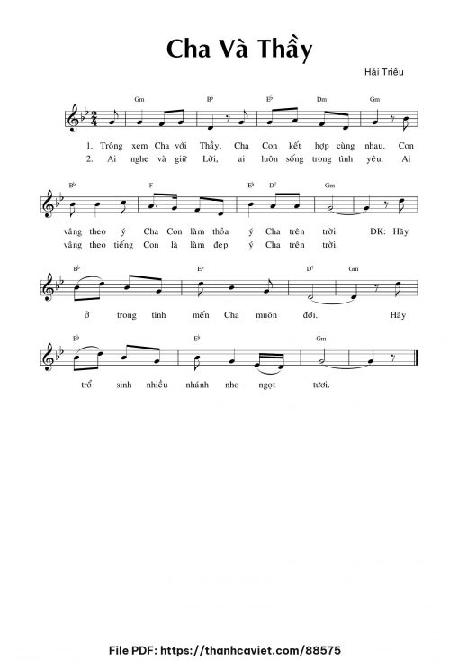 Cha và Thầy - Hải Triều - trang 1