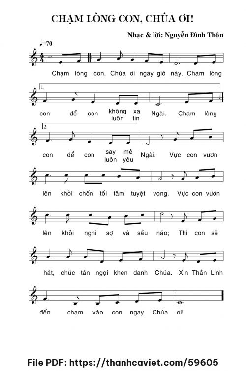 Chạm lòng con Chúa ơi - Nguyễn Đình Thôn - trang 1