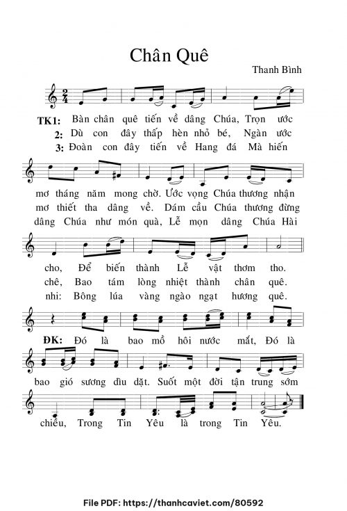 Chân quê - Lm. Thanh Bình - trang 1