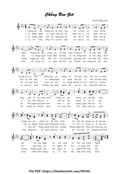 Chẳng bao giờ - Lm. Oanh Sông Lam - trang 1