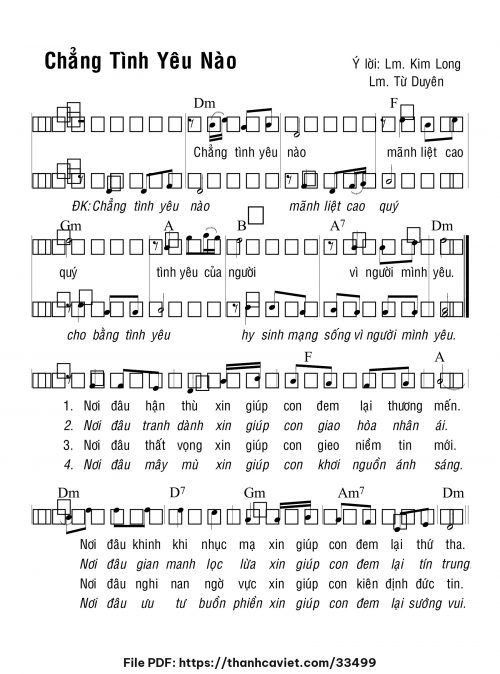 Chẳng tình yêu nào - Lm. Từ Duyên - trang 1