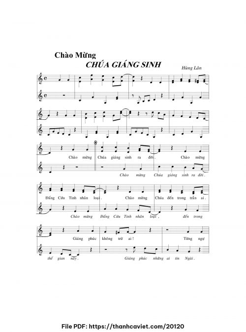 Chào mừng Chúa Giáng Sinh - Hùng Lân - trang 1