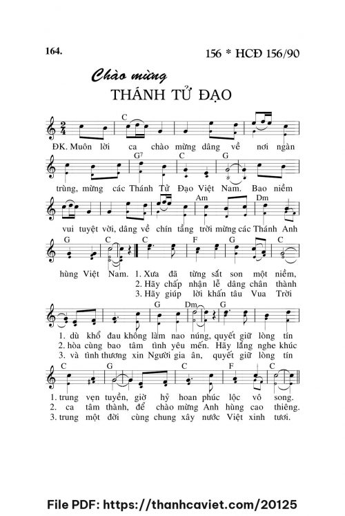 Chào mừng Thánh tử đạo - Chưa biết - trang 1