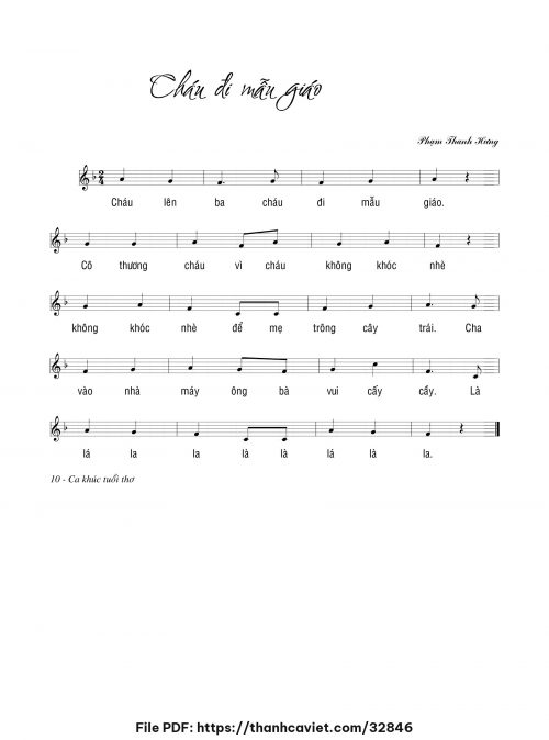 Cháu đi mẫu giáo - Phạm Thanh Hưng - trang 1