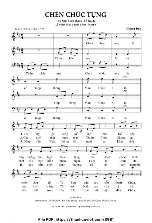 Chén chúc tụng - Hoàng Đan - trang 1