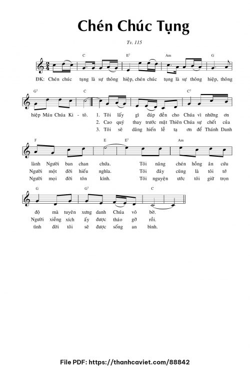Chén chúc tụng - Chưa biết - trang 1