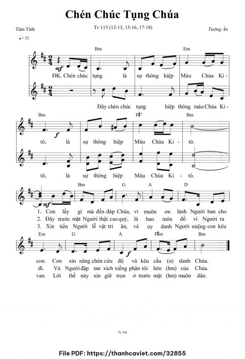 Chén chúc tụng Chúa - Tường Ân - trang 1
