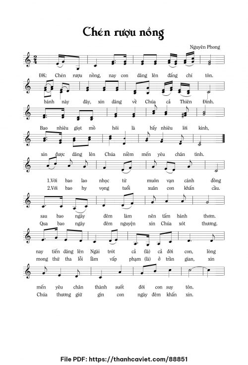 Chén rượu nồng - Nguyên Phong - trang 1