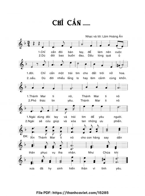 Chỉ cần - Lm. Lâm Hoàng Ân - trang 1