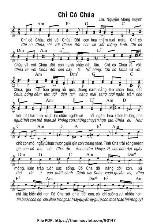 Chỉ có Chúa - Lm. Nguyễn Mộng Huỳnh - trang 1