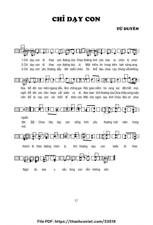 Chỉ dạy con - Lm. Từ Duyên - trang 1