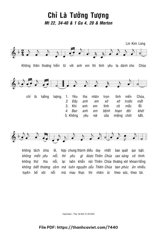 Chỉ là tưởng tượng - Lm. Kim Long - trang 1