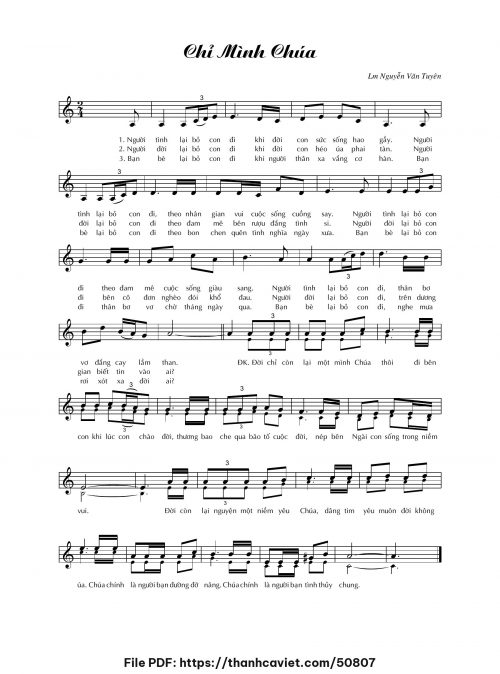 Chỉ mình Chúa - Lm. Nguyễn Văn Tuyên - trang 1