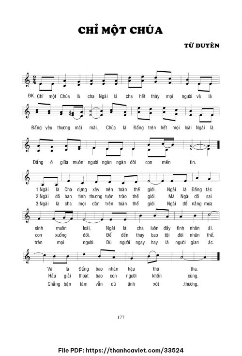 Chỉ một Chúa - Lm. Từ Duyên - trang 1