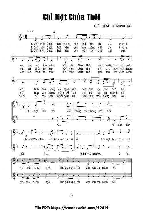 Chỉ một Chúa thôi - Thế Thông - Khương Huệ - trang 1