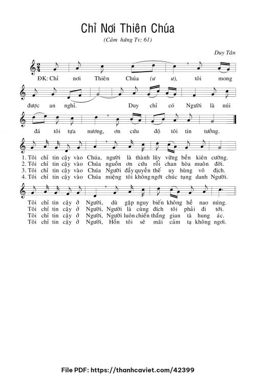 Chỉ nơi Thiên Chúa - Duy Tân - trang 1
