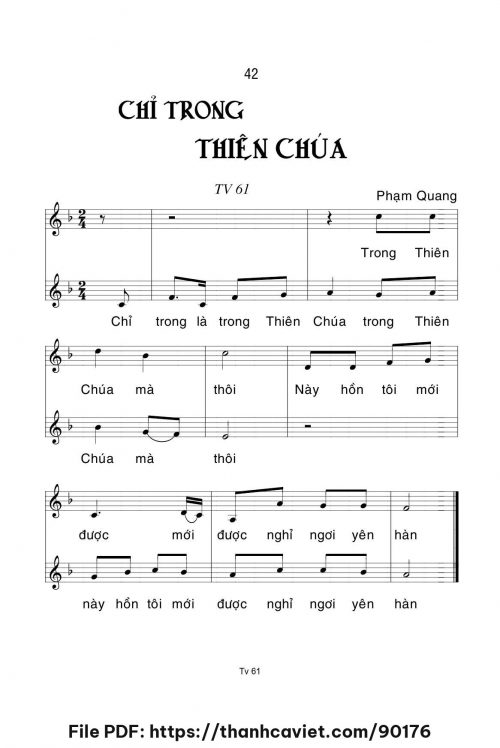 Chỉ trong Thiên Chúa - Lm. Phạm Quang, OP - trang 1