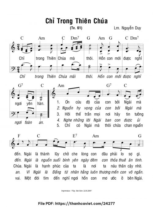 Chỉ trong Thiên Chúa - Lm. Nguyễn Duy - trang 1