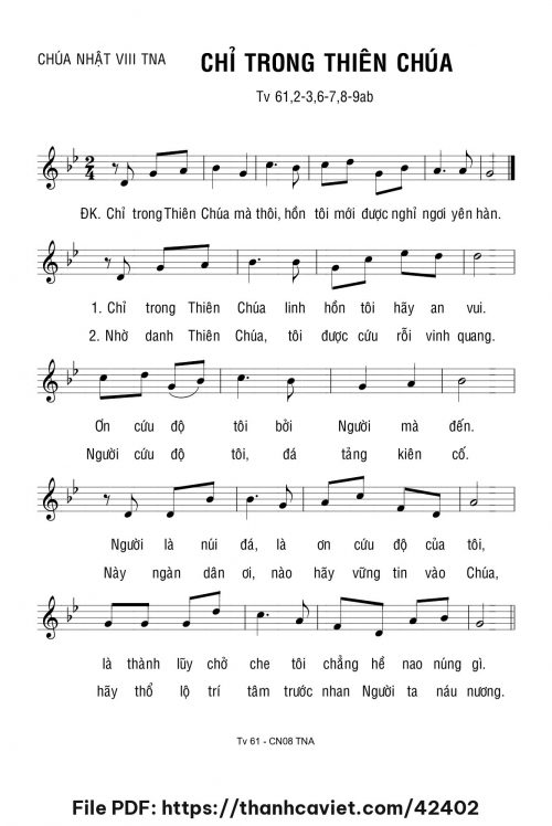 Chỉ trong Thiên Chúa - Lm. Bạch Vân - trang 1