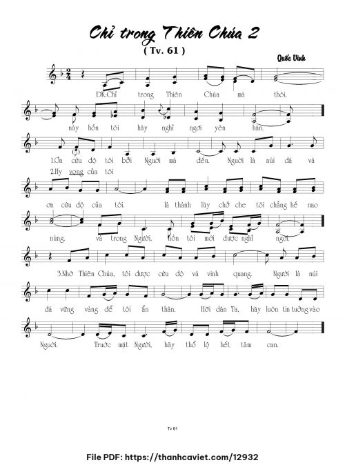 Chỉ trong Thiên Chúa 2 - Quốc Vinh - trang 1