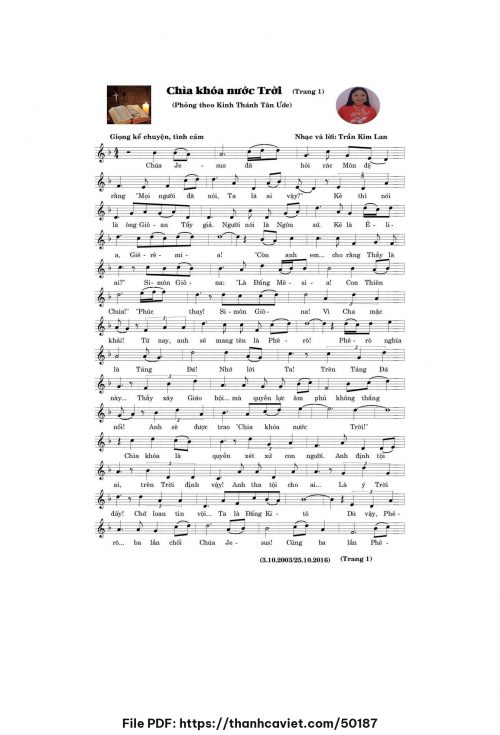 Chìa khóa nước Trời - Trần Kim Lan - trang 1