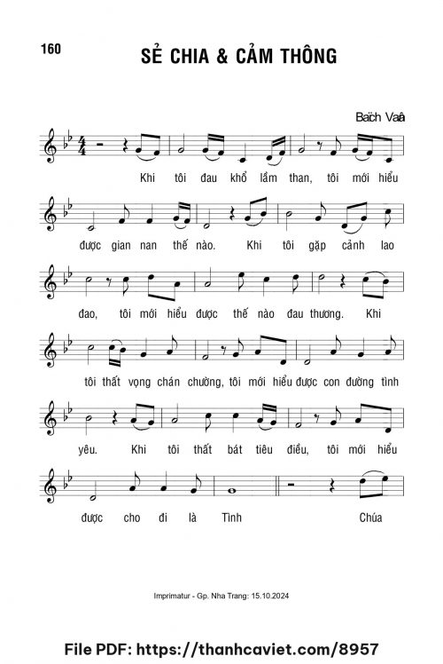 Chia sẻ và cảm thông - Lm. Bạch Vân - trang 1