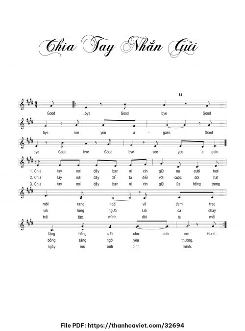Chia tay nhắn gửi - Chưa biết - trang 1