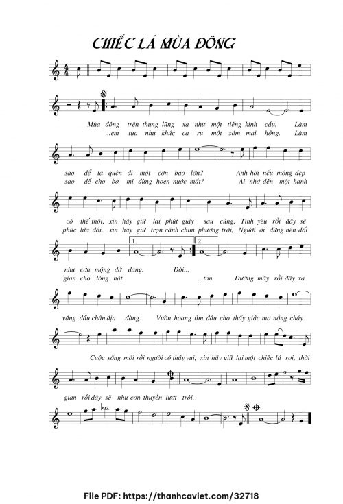 Chiếc lá mùa đông - Chưa biết - trang 1