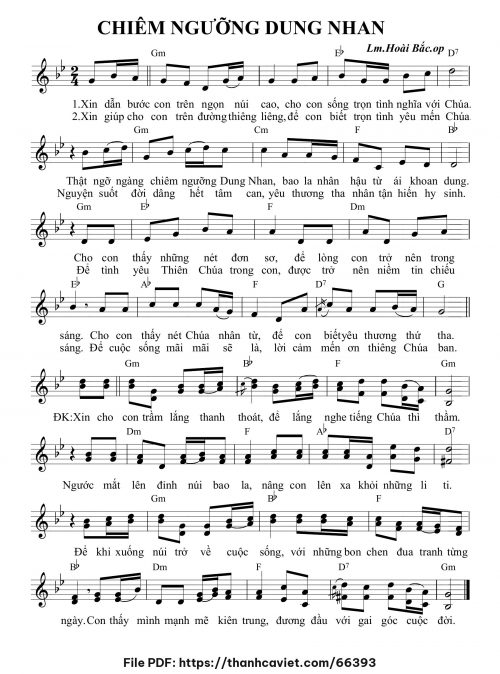 Chiêm ngưỡng dung nhan - Lm. Hoài Bắc, OP - trang 1