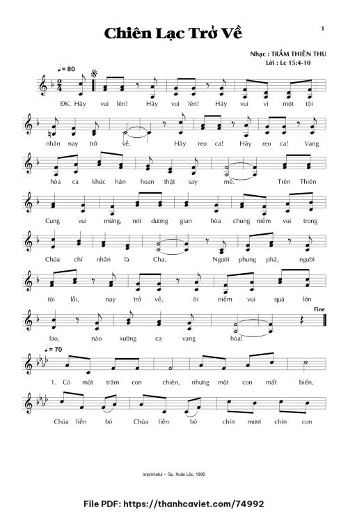 Chiên lạc trở về - Trầm Thiên Thu - trang 1