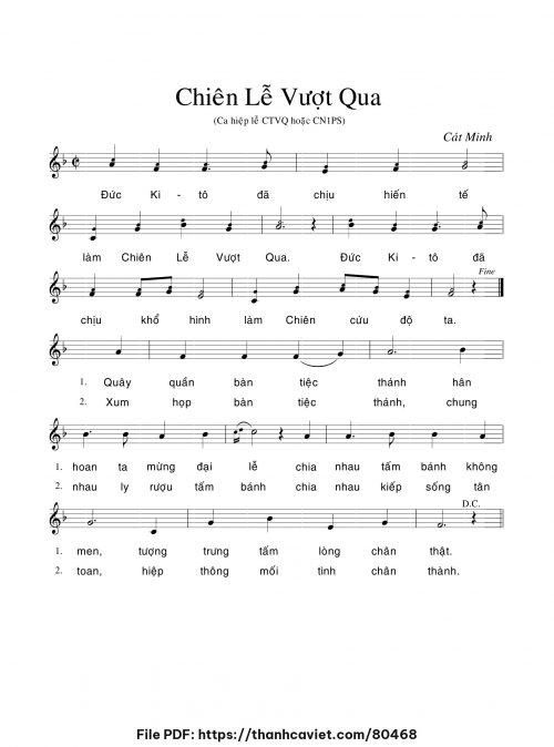 Chiên Lễ Vượt Qua - Cát Minh - trang 1