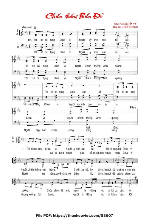 Chiến thắng biển đỏ - Tín Vy (Hoa Phượng Vi) - trang 1