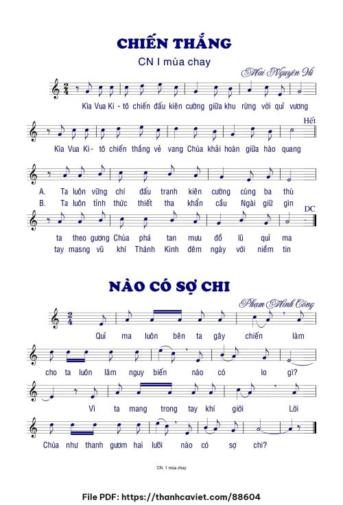 Chiến thắng – Nào có sợ chi - Mai Nguyên Vũ - trang 1