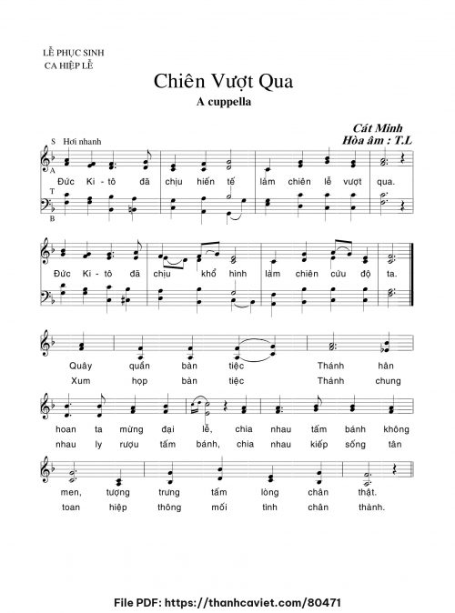 Chiên Vượt Qua - Cát Minh - T.L - trang 1