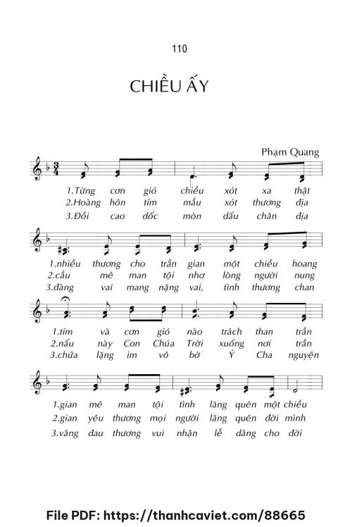 Chiều ấy - Lm. Phạm Quang, OP - trang 1