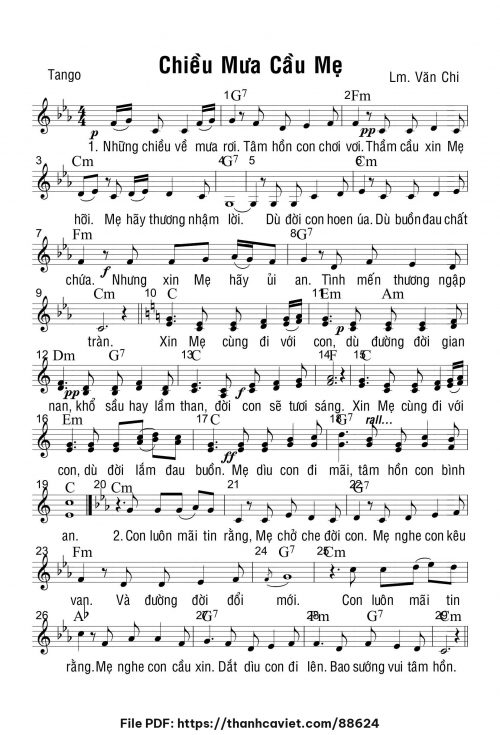 Chiều mưa cầu Mẹ - Lm. Văn Chi - trang 1