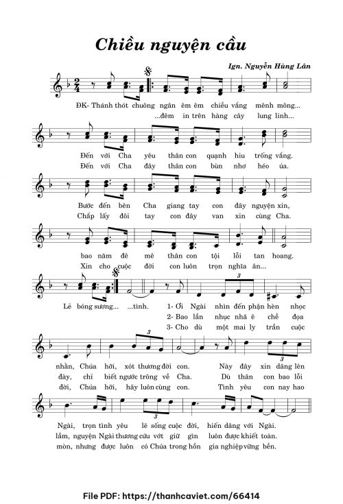 Chiều nguyện cầu - Nguyễn Hùng Lân - trang 1