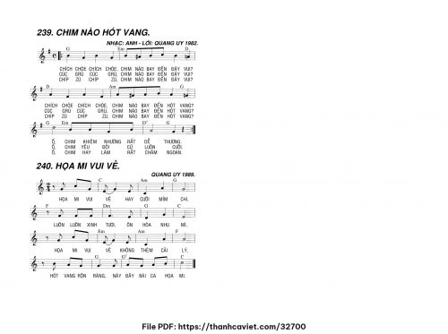 Chim nào hót vang - Lm. Quang Uy - trang 1